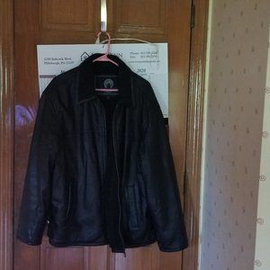Men's Leather Jacket - BLACK